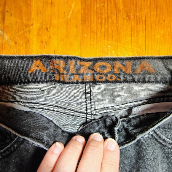 Womens Slim Gray‎ Denim Jeans Size 16 bootcut bell bottom Arizona Jean Co - Picture 6 of 11